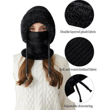 Load image into Gallery viewer, 3-in-1 Knitted Beanie Hat
