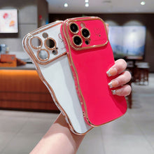 Load image into Gallery viewer, Cute Wave Shape With Love Heart Raised Camera Protection Phone Case