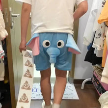 Load image into Gallery viewer, Unisex Screaming Couple Flying Elephant Shorts
