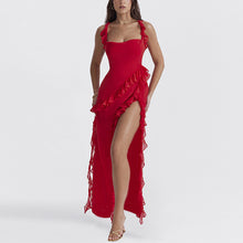 Load image into Gallery viewer, Pleated Bandeau Dress With Slit