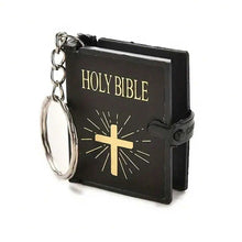 Load image into Gallery viewer, Mini Bible Cross Keychain