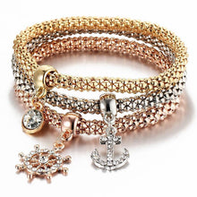 Load image into Gallery viewer, Charm Rhinestone Popcorn Bracelet