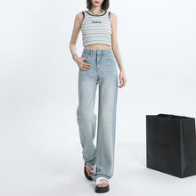 Load image into Gallery viewer, Lyocell høye jeans med vidde ben