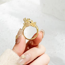 Load image into Gallery viewer, Delicate Dragon Open Adjustable Zirconia Good Luck Ring