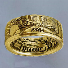 Load image into Gallery viewer, 1945 Engraved Half Dollar Coin Ring