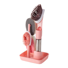 Load image into Gallery viewer, 4-in-1 Soap Dispensing Dish Brush Set