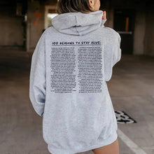Load image into Gallery viewer, '100 Reasons To Stay Alive' Sweatshirt