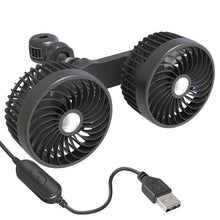 Load image into Gallery viewer, Dual Head Mini Usb Car Fan