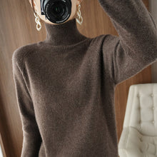 Load image into Gallery viewer, Women's Solid Turtleneck Knit Sweater