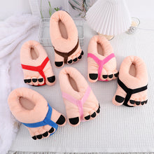 Load image into Gallery viewer, Funny Foot Plush Novelty Slippers