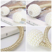 Load image into Gallery viewer, Pearl Curtain Tiebacks with Strong Magnetic Clips, 2 pcs