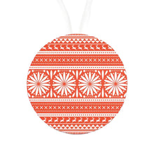 Load image into Gallery viewer, Round Christmas tree hanging sign with patterns