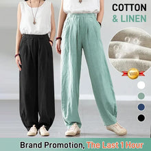 Load image into Gallery viewer, Casual Cotton Hemp Trousers