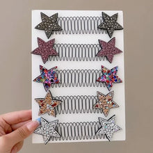 Load image into Gallery viewer, Rhinestone Star Broken Hair Comb