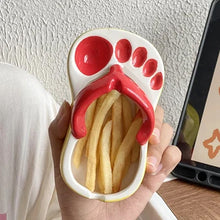 Load image into Gallery viewer, Funny Slippers-Mini Fries Plate &amp; Ashtray