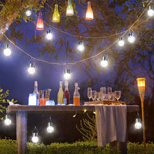 Load image into Gallery viewer, Multicolor Crackle Glass Hanging Solar Lights