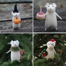 Load image into Gallery viewer, Cute Felt Mouse Ornament