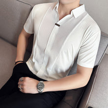 Load image into Gallery viewer, Men's Business Casual Patchwork Shirt