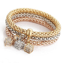 Load image into Gallery viewer, Charm Rhinestone Popcorn Bracelet