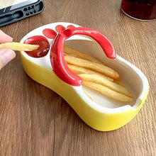 Load image into Gallery viewer, Funny Slippers-Mini Fries Plate &amp; Ashtray