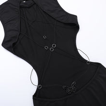 Load image into Gallery viewer, Women's Backless Butterfly Decor Bodycon Dress