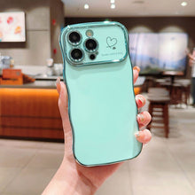 Load image into Gallery viewer, Cute Wave Shape With Love Heart Raised Camera Protection Phone Case