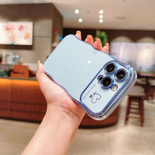 Load image into Gallery viewer, Cute Wave Shape With Love Heart Raised Camera Protection Phone Case