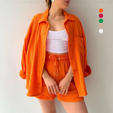Load image into Gallery viewer, Women's Two-piece Long Sleeve Shirt Fashion Casual Suit