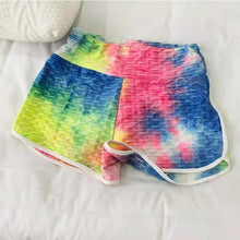 Load image into Gallery viewer, Tie Dye Print High Waist Yoga Shorts
