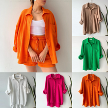 Load image into Gallery viewer, Women's Two-piece Long Sleeve Shirt Fashion Casual Suit