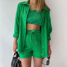 Load image into Gallery viewer, Women's Two-piece Long Sleeve Shirt Fashion Casual Suit