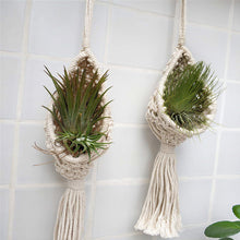 Load image into Gallery viewer, Macrame Hanging Planter Indoor For Air Plant