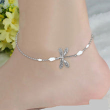 Load image into Gallery viewer, Simple Dragonfly Anklet With Pearl