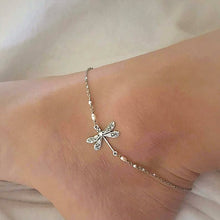 Load image into Gallery viewer, Simple Dragonfly Anklet With Pearl
