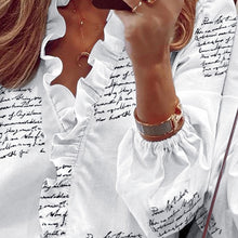 Load image into Gallery viewer, Long-Sleeved Ruffled Women'S Shirt