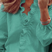 Load image into Gallery viewer, Long-Sleeved Ruffled Women'S Shirt