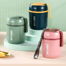 Load image into Gallery viewer, Stainless Steel Thermal Container with Foldable Spoon