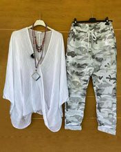 Load image into Gallery viewer, Fashion casual camouflage print two-piece set
