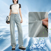 Load image into Gallery viewer, Lyocell høye jeans med vidde ben