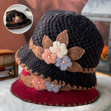 Load image into Gallery viewer, French Thicken Women's Flowers Knitted Woolen Hat