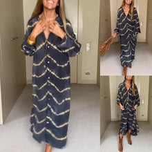 Load image into Gallery viewer, Stripe Long Sleeves Dress