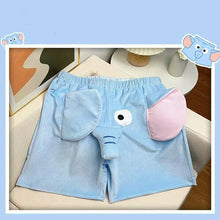 Load image into Gallery viewer, Unisex Screaming Couple Flying Elephant Shorts