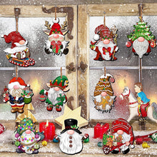 Load image into Gallery viewer, Christmas Wooden Gnome Ornaments