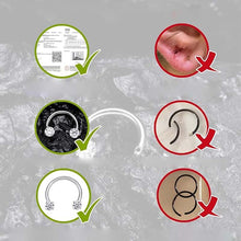 Load image into Gallery viewer, Zirkonia Hestesko Ring med Gjengede Stener for Piercinger