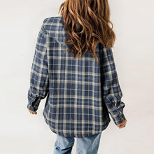 Load image into Gallery viewer, Women's Plaid Long Sleeve Fleece Hooded Jacket With Pockets