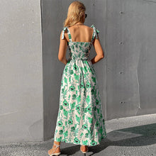 Load image into Gallery viewer, Sleeveless Suspender Print Elegant Dress
