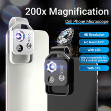 Load image into Gallery viewer, 200x Cell Phone Camera Microscope Lens