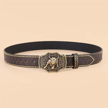 Load image into Gallery viewer, Retro Punk Embossed Western Denim Belt