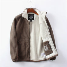 Load image into Gallery viewer, Men’s Double-Layer Fleece Hooded Jacket
