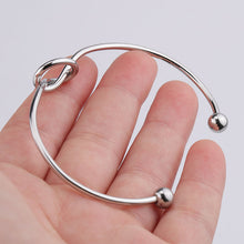 Load image into Gallery viewer, Adjustable Infinity Love Knot Bangle Bracelet